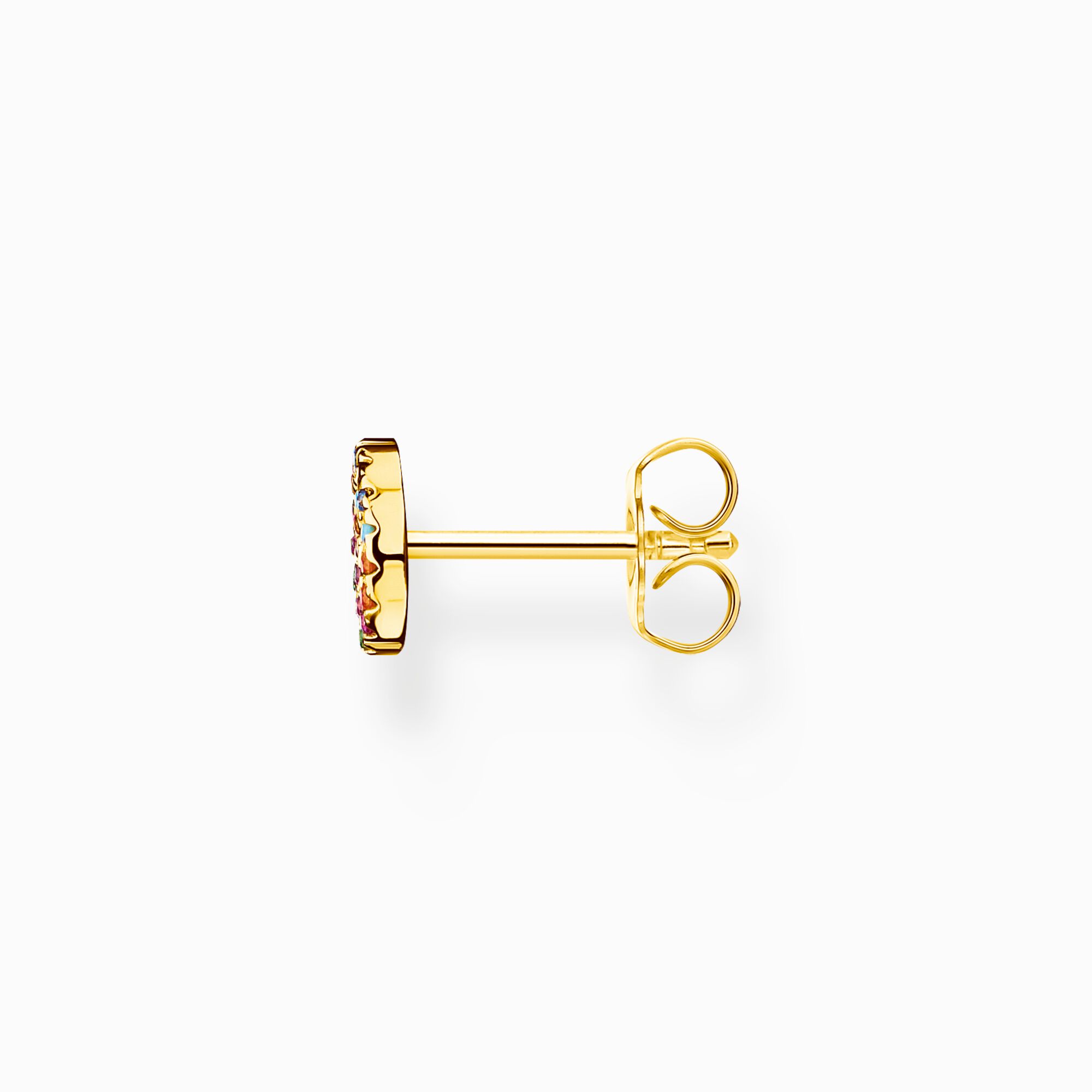 Single stud earring, gold THOMAS plated symbol | SABO peace
