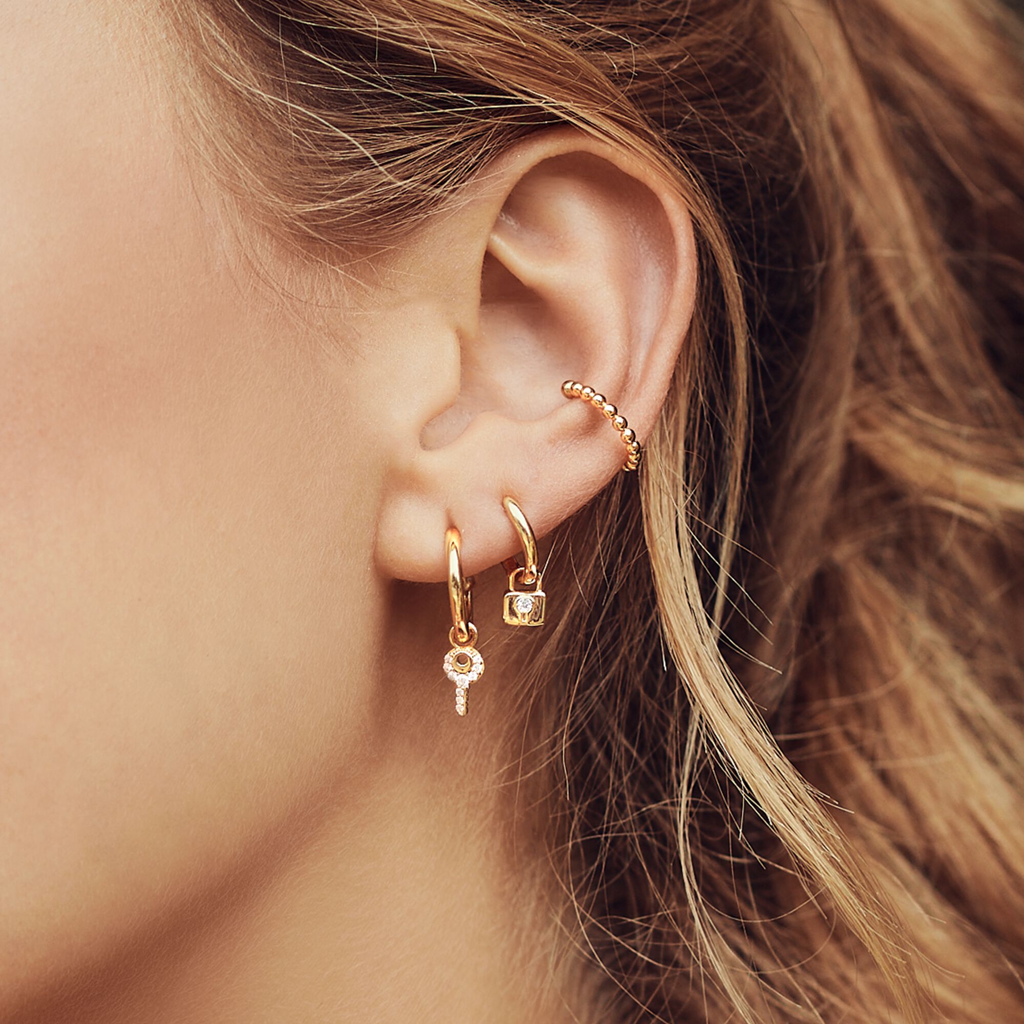 Hoop earring: For Mix & │ SABO THOMAS in Match-Looks gold