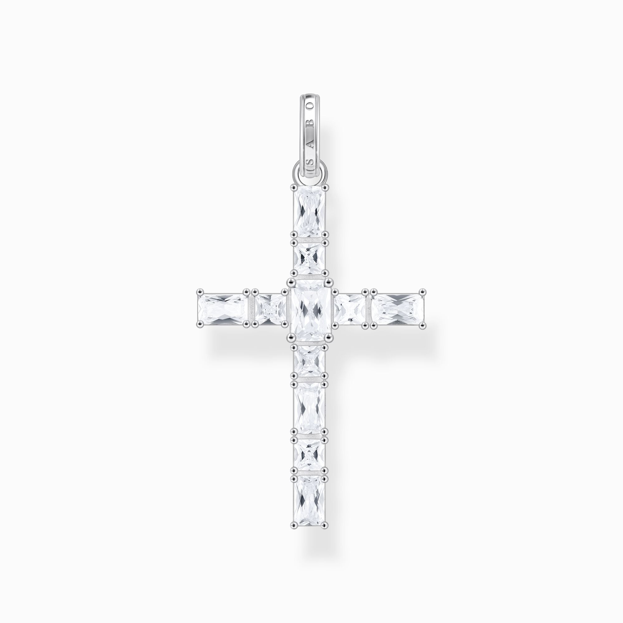 Silver cross pendant with white zirconia from the  collection in the THOMAS SABO online store