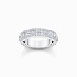 Silver ring with white stones from the  collection in the THOMAS SABO online store