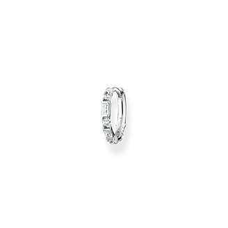 Einzelohrstecker mit THOMAS weißem – Zirkonia, Silber SABO