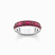 Silver blackened ring with ruby red stones from the  collection in the THOMAS SABO online store