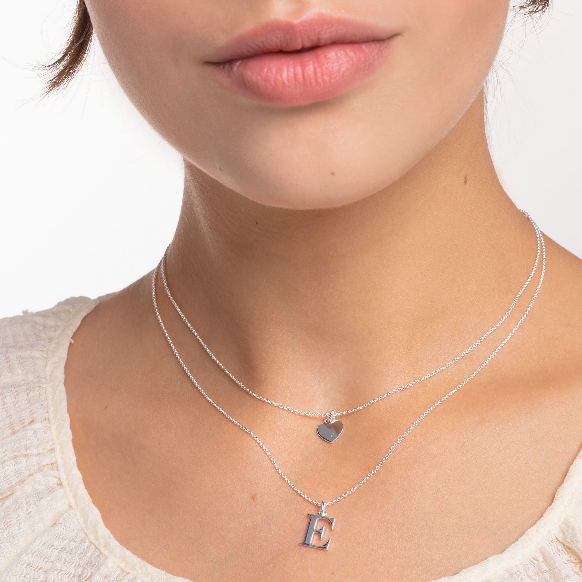 silver 38cm THOMAS Heart SABO necklace in –