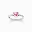 Silver ring with pink, heart-shaped zirconia from the  collection in the THOMAS SABO online store