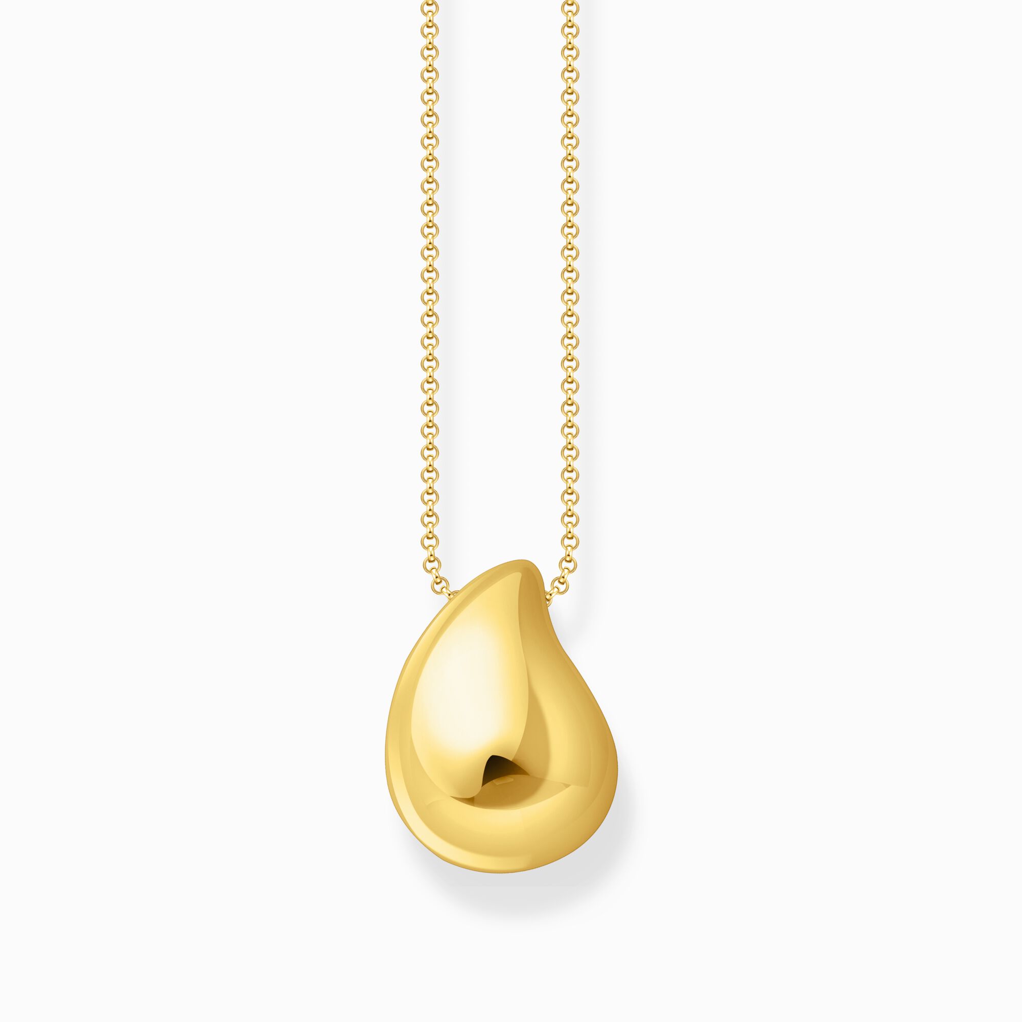 Gold-plated necklace with pendant in organic drop-shape from the  collection in the THOMAS SABO online store