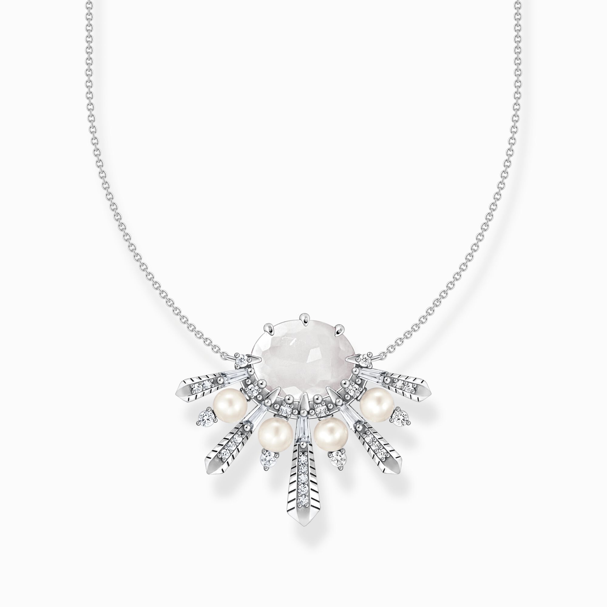 Perlen und Steine Collier | SABO für Silber, THOMAS Damen: