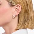 Silver classic hoop earrings in chunky, trapezoidal shape from the  collection in the THOMAS SABO online store