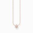 Ros&eacute; gold-plated necklace with snowflake and white zirconia from the Charming Collection collection in the THOMAS SABO online store