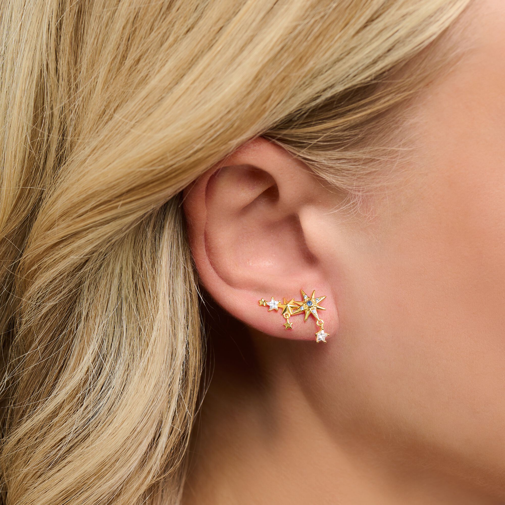 THOMAS plated climber yellow with SABO – Ear stars, gold