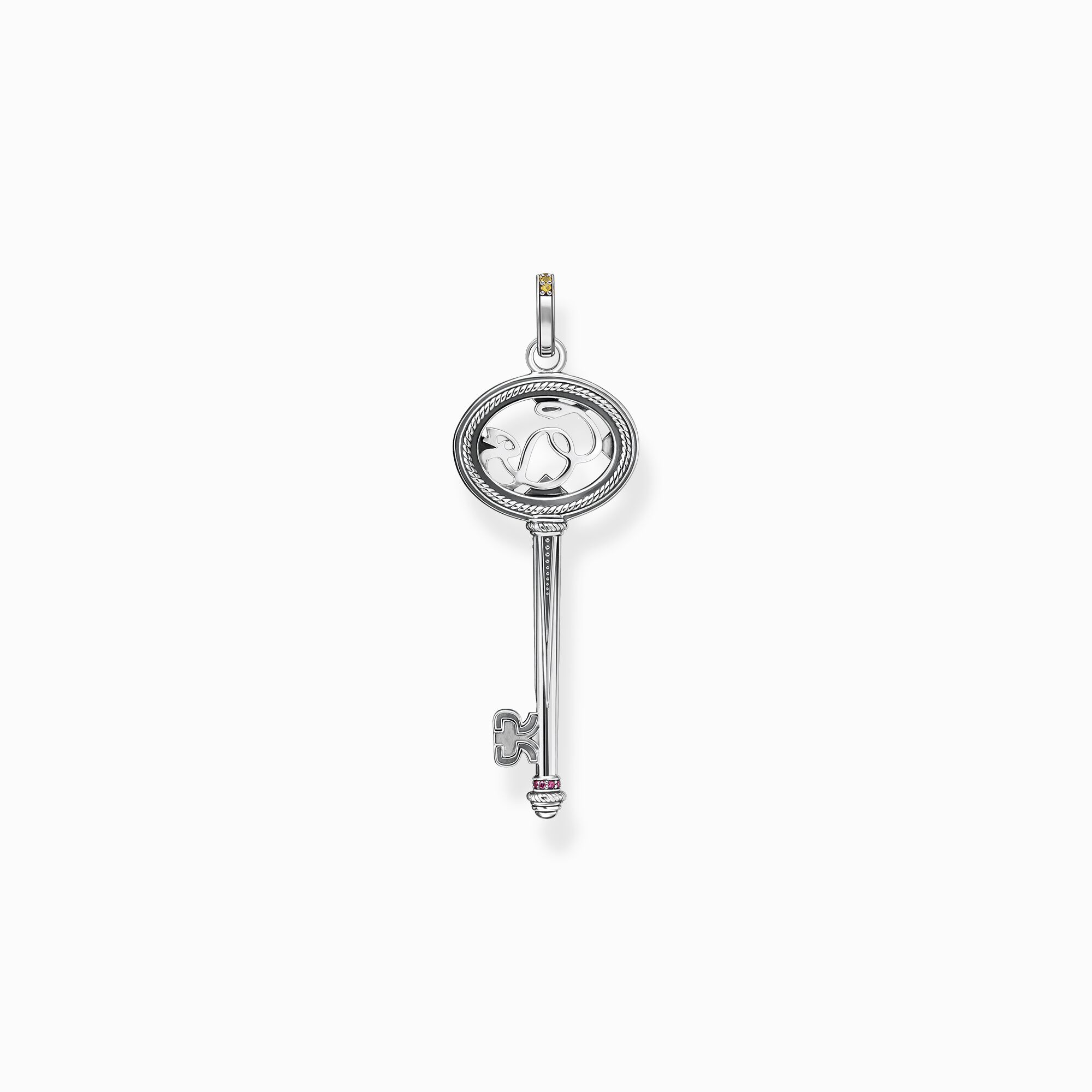 Kettenanhänger für Damen: SABO in Silber – Schlüssel THOMAS
