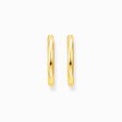 Gold-plated classic hoop earrings in wider shape from the  collection in the THOMAS SABO online store