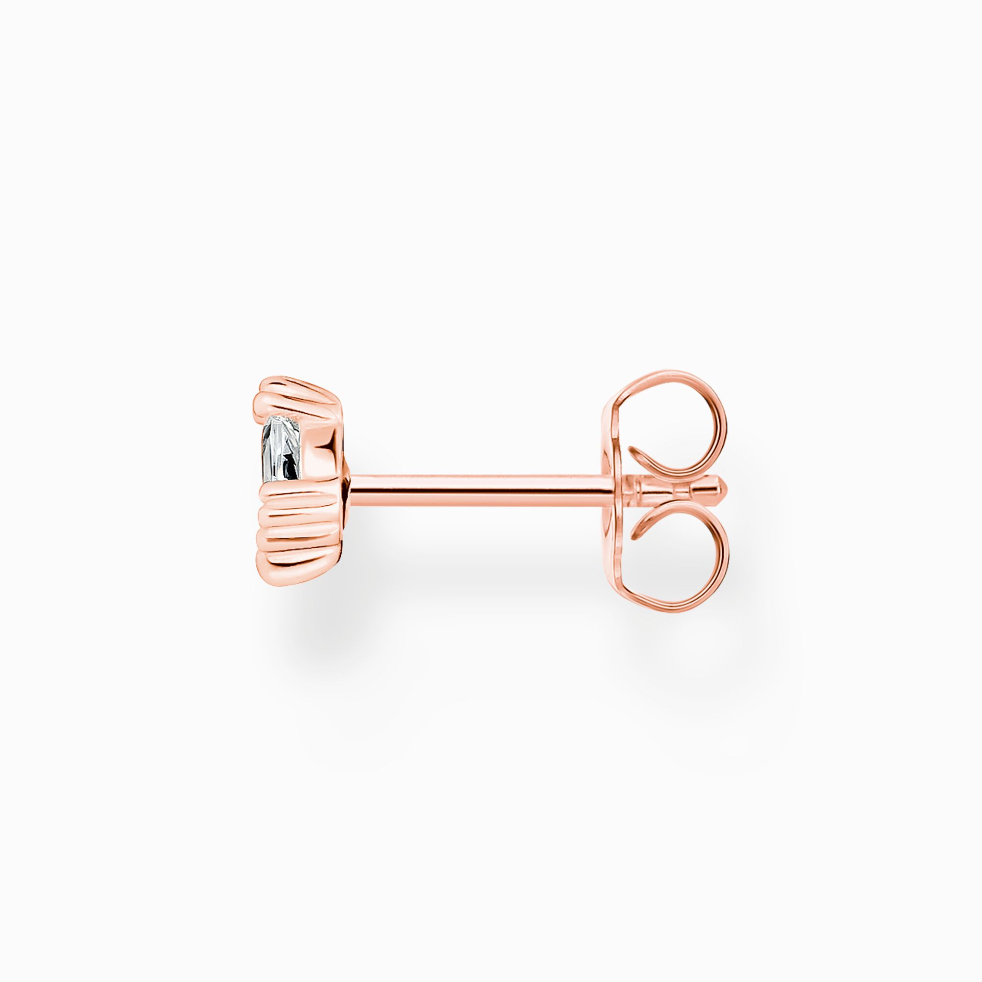 | stud Single drop-cut rosé THOMAS earring: SABO zirconia,