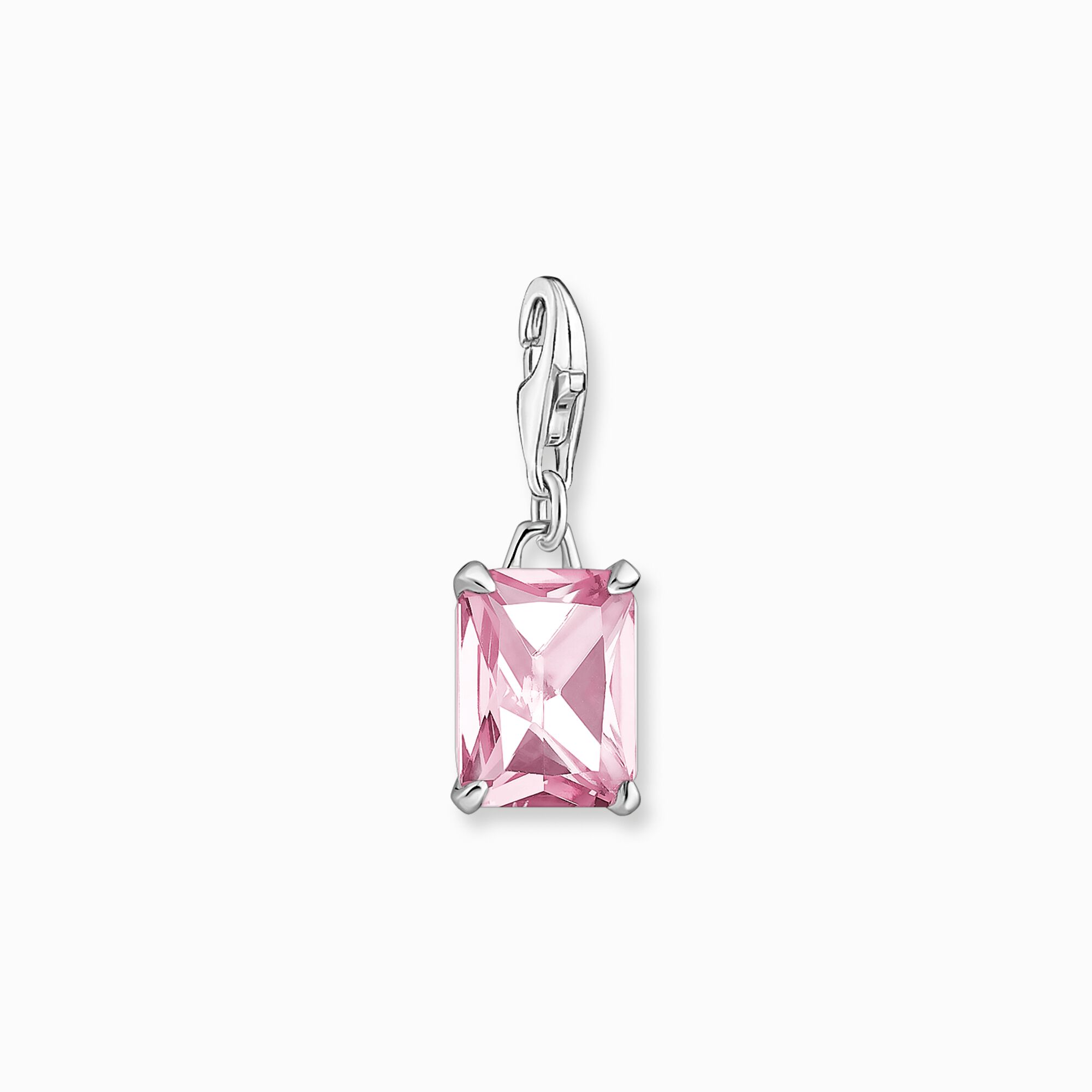 Charm, Silber: großer Zirkonia-Stein in Pink | SABO THOMAS