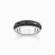 Silver blackened ring with black zirconia from the  collection in the THOMAS SABO online store