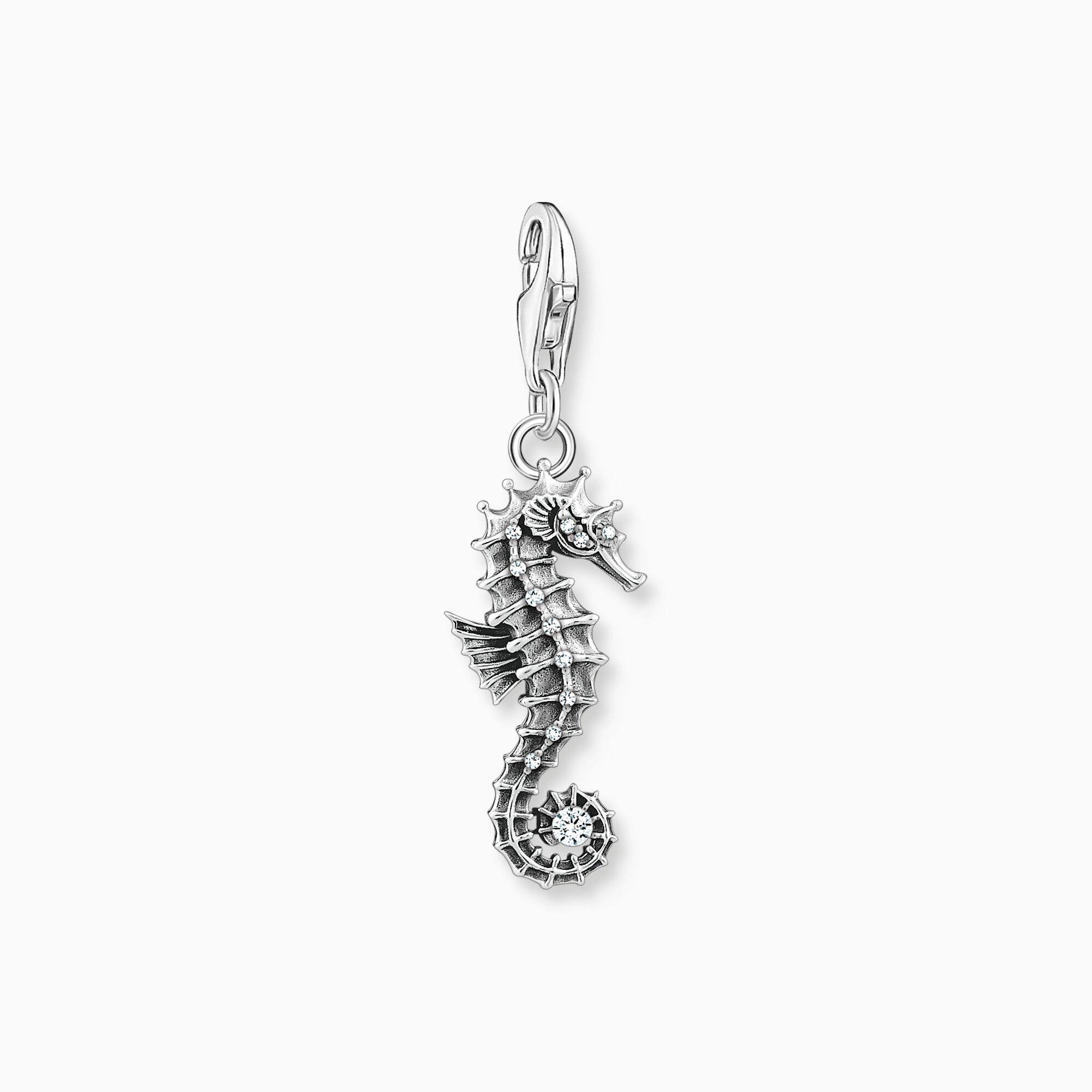 – & SABO THOMAS pendant: Charm silver Seahorse, zirconia