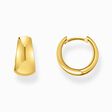 Gold-plated classic hoop earrings in chunky, trapezoidal shape from the  collection in the THOMAS SABO online store