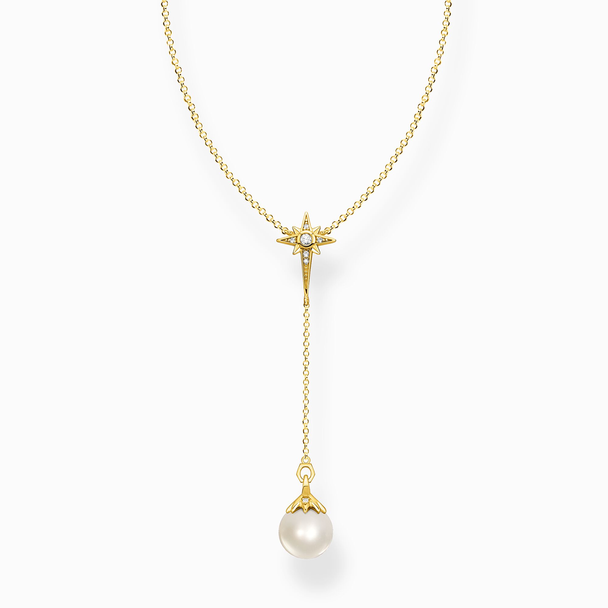 Cadena perla estrella oro de la colección  en la tienda online de THOMAS SABO