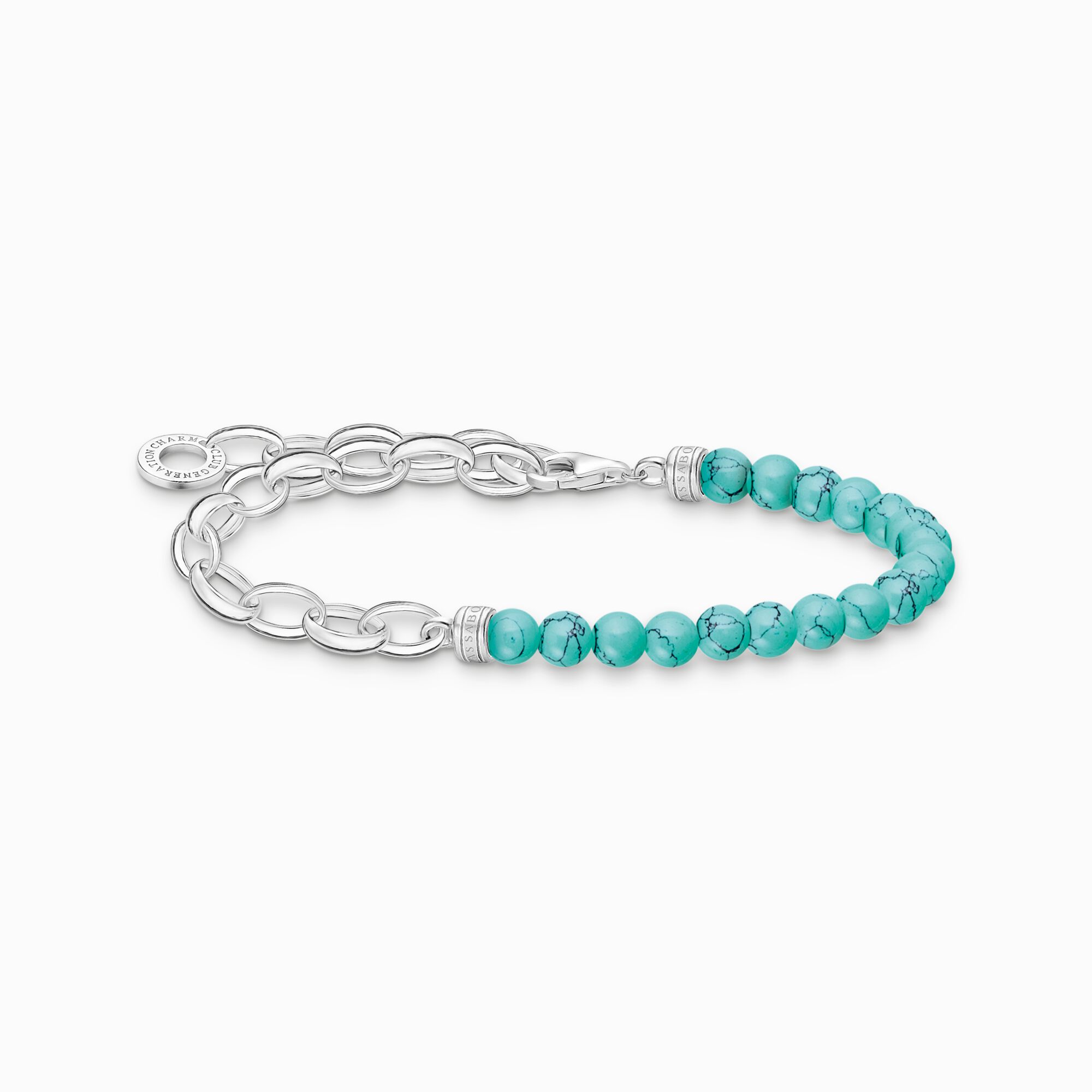Thomas Sabo Sterling Silver Bracelet | Turquoise Beads | Jewellery