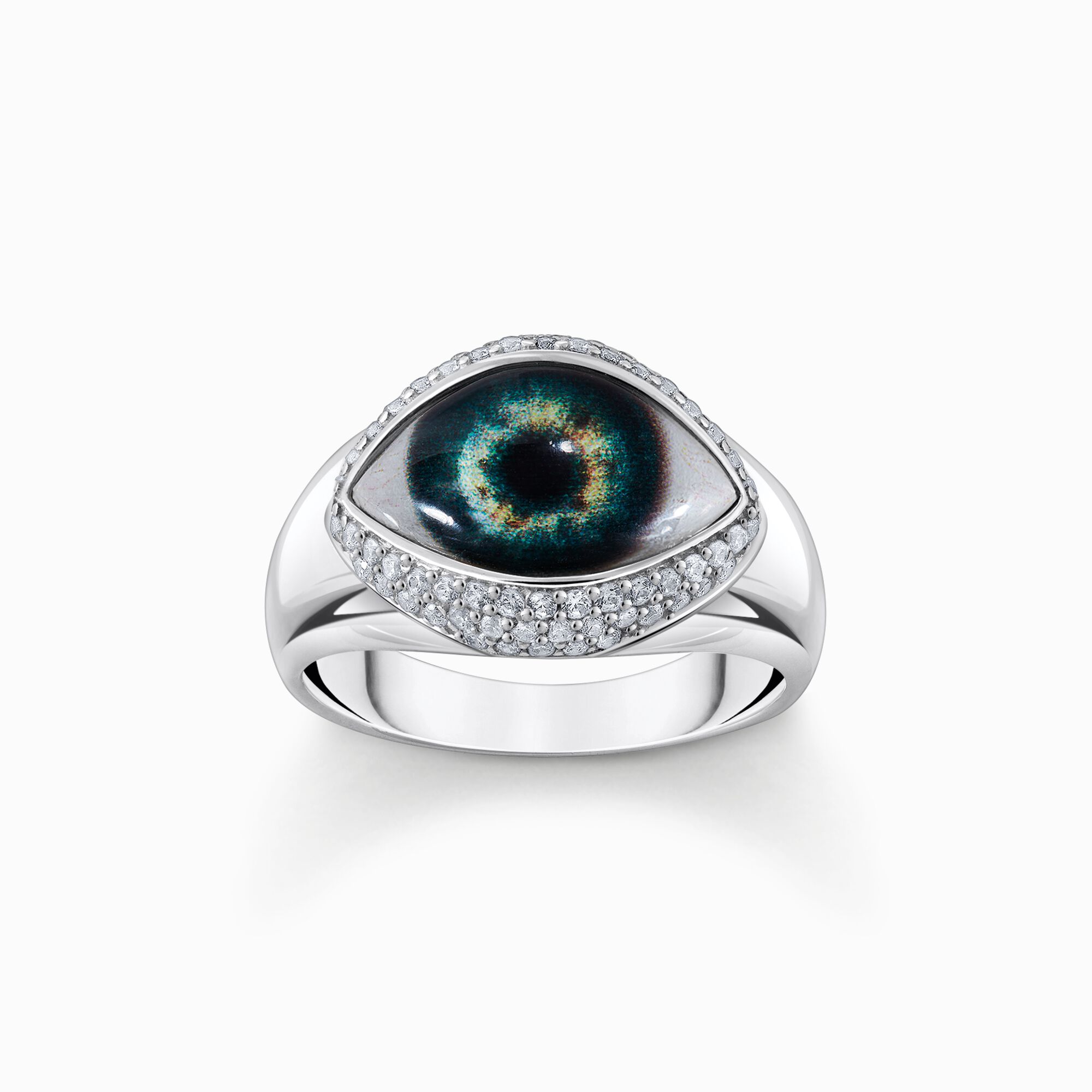 Silver ring with all-seeing eye with white zirconia from the  collection in the THOMAS SABO online store