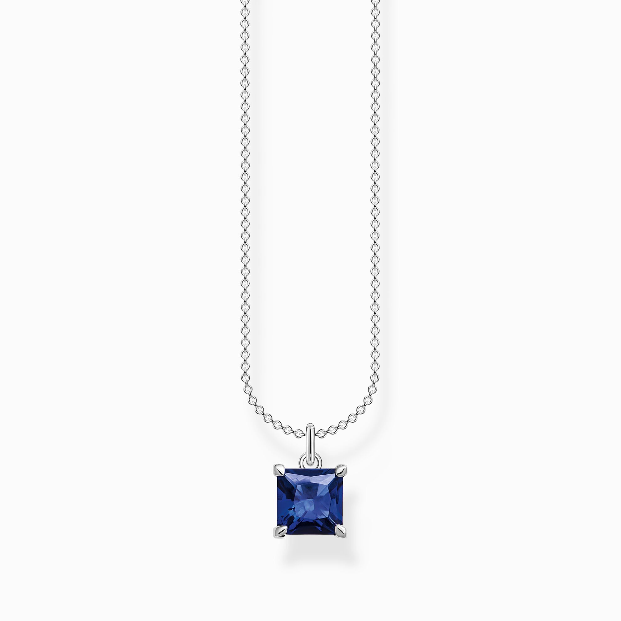 – THOMAS sapphire stone SABO with pendant, blue Necklace