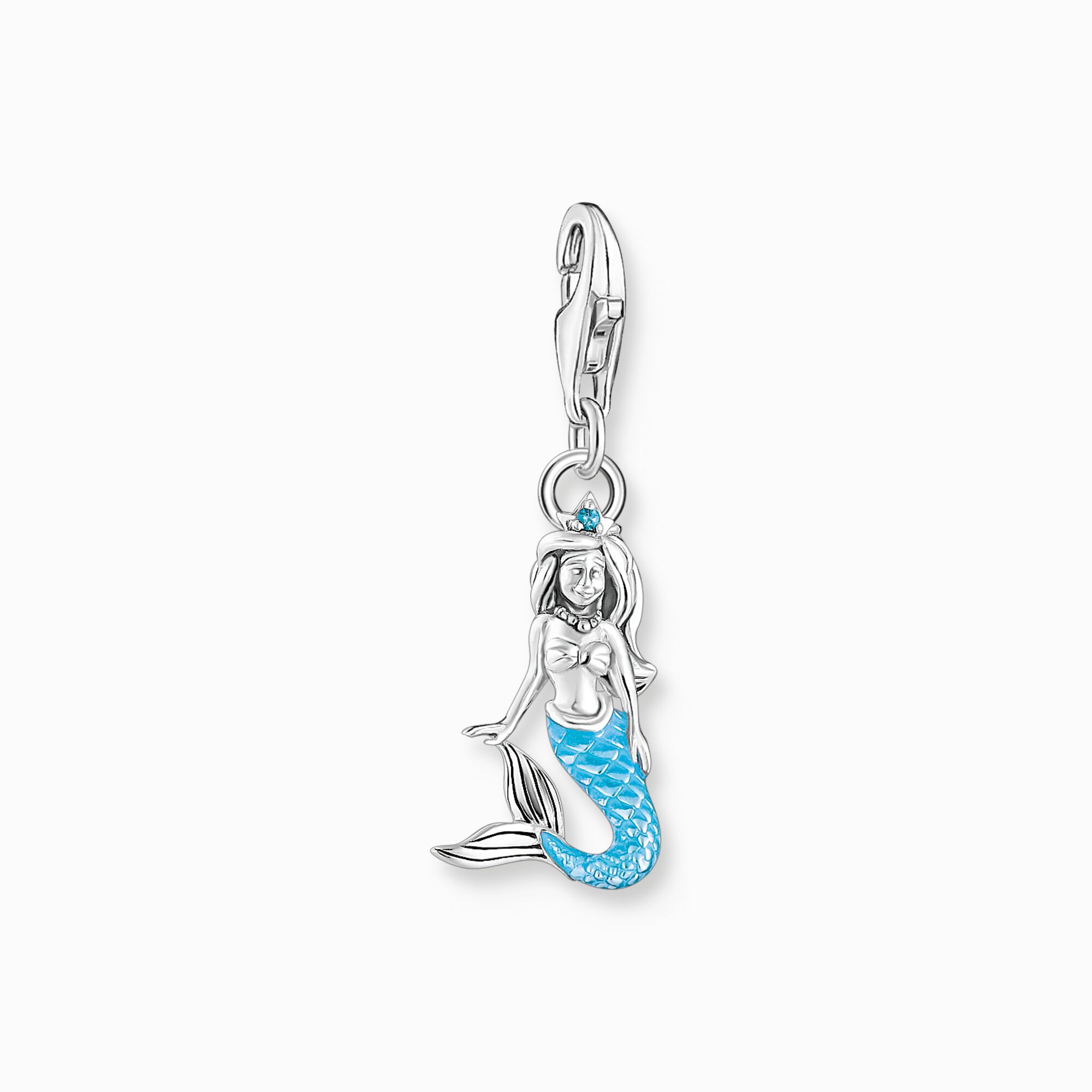 Member silver charm pendant little mermaid with turquoise cold enamel from the Charm Club collection in the THOMAS SABO online store