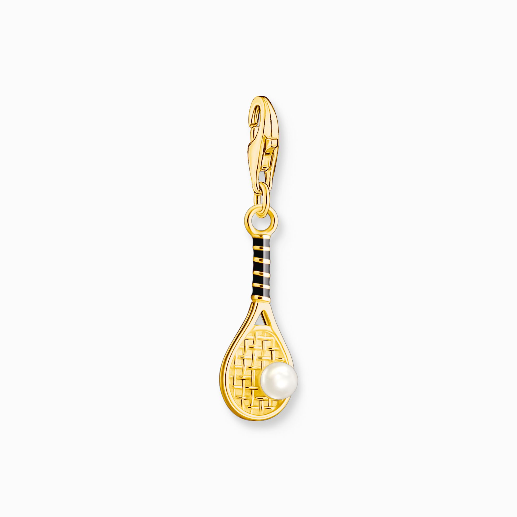 Membre Breloque Charm raquette de tennis dor&eacute;e orn&eacute;e d&rsquo;une perle de la collection Charm Club dans la boutique en ligne de THOMAS SABO