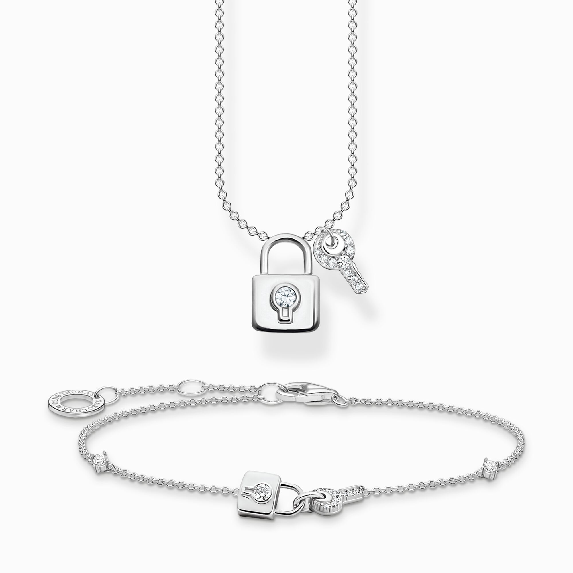 Silver Lock and Key Pendant
