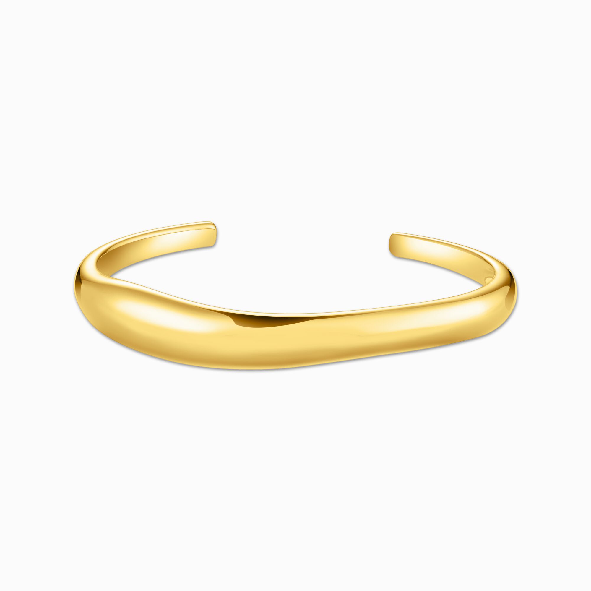 Gold-plated bangle in organic shape from the  collection in the THOMAS SABO online store