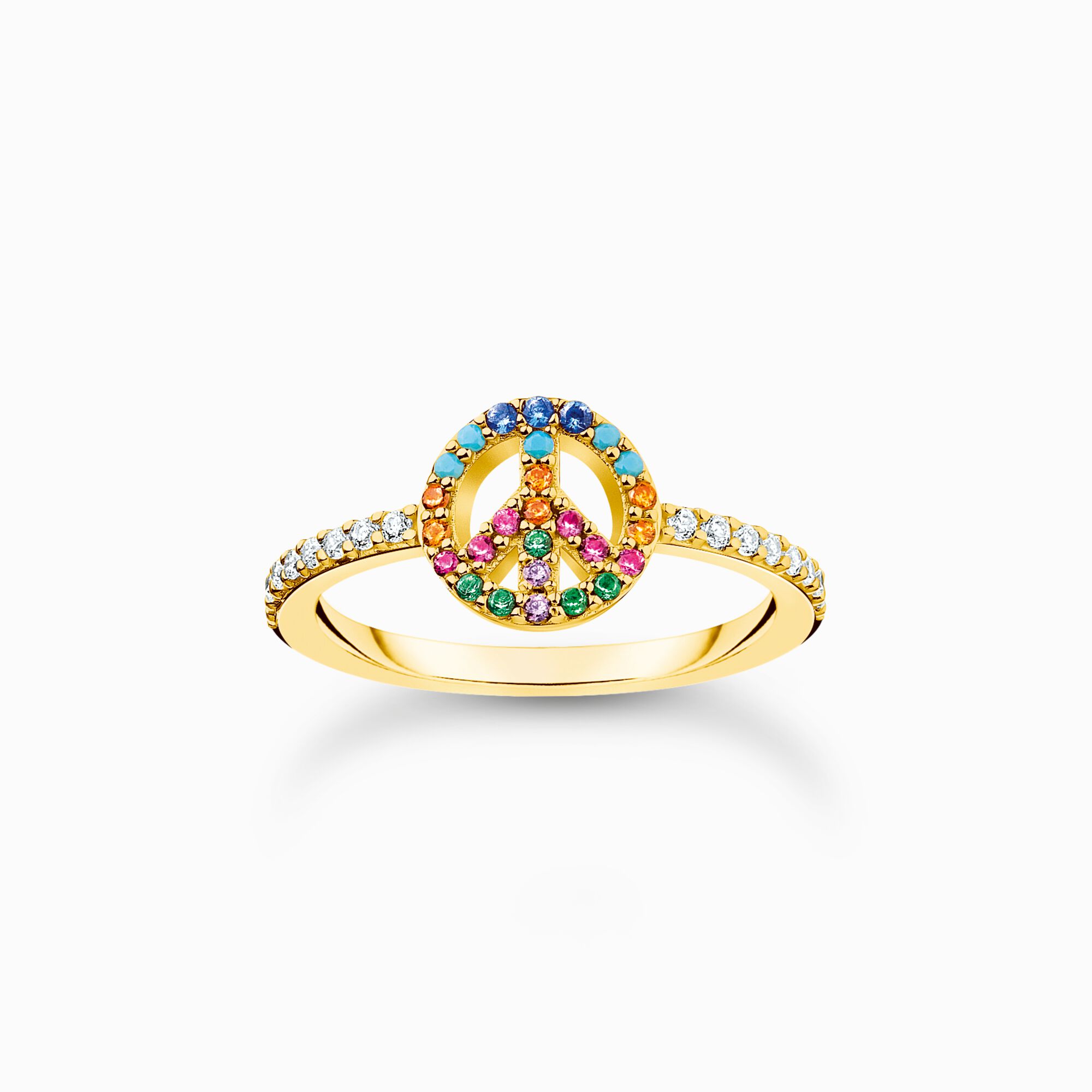 Ring SABO plated symbol, peace | with gold colourful THOMAS