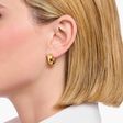 Gold-plated hoop earrings in chunky design from the  collection in the THOMAS SABO online store