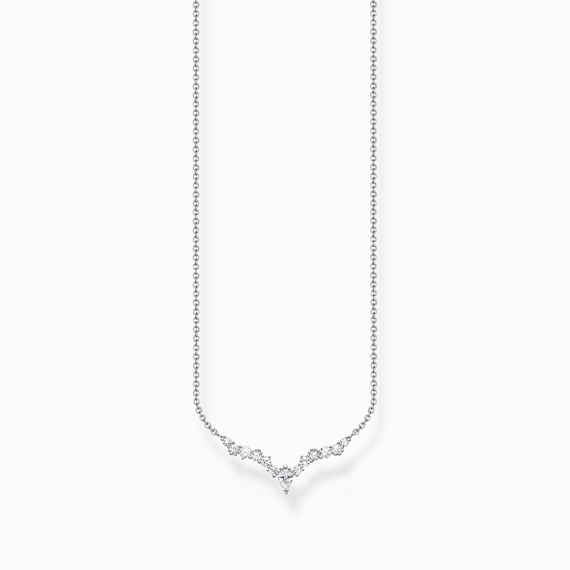 Silber | THOMAS mit Halskette weißen Zirkonia-Steinen, SABO