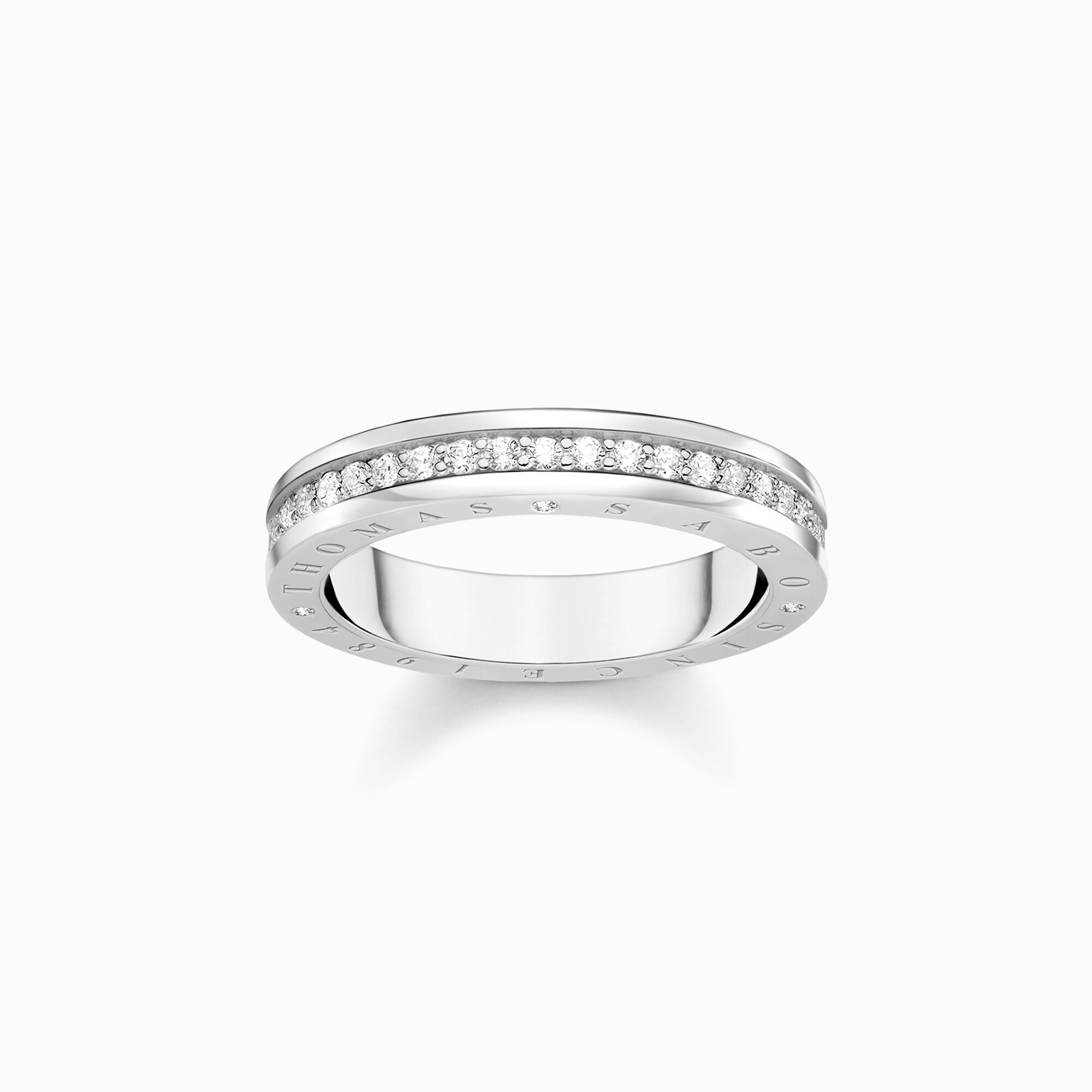 Ring mit weißen Steinen Silber SABO THOMAS | Pavé