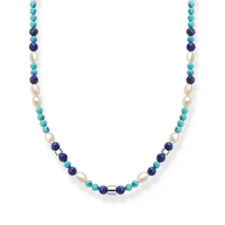 Necklace with pendant: Silver & sapphire-blue stone – THOMAS SABO