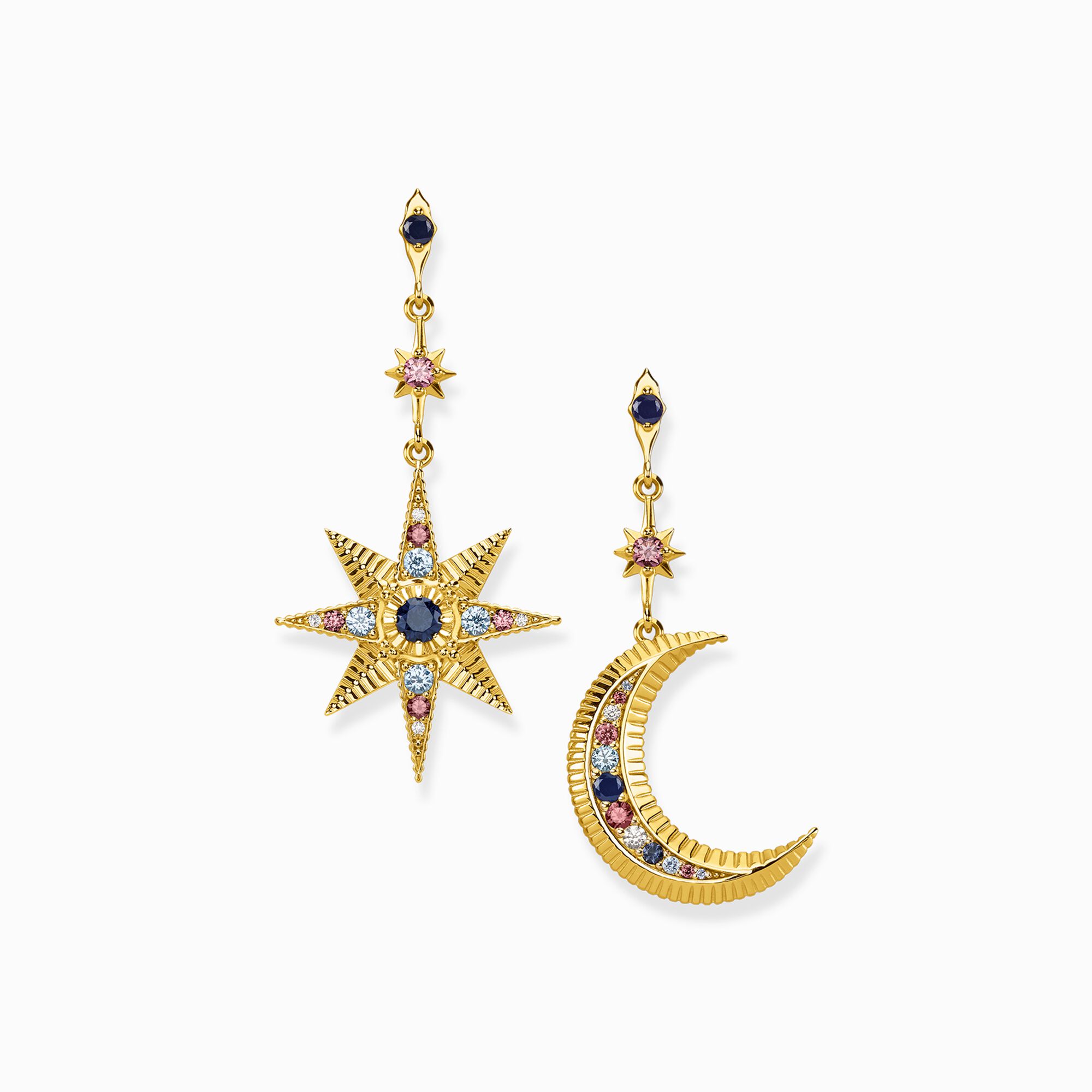 Earrings royalty star SABO THOMAS moon and 