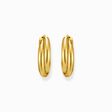 Big gold-plated hoop earrings intertwined design from the  collection in the THOMAS SABO online store