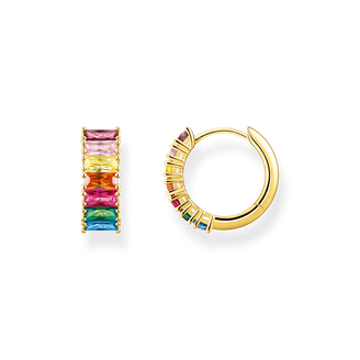 Kette Together mit zwei Ringen | THOMAS SABO vergoldet bunten Steinen