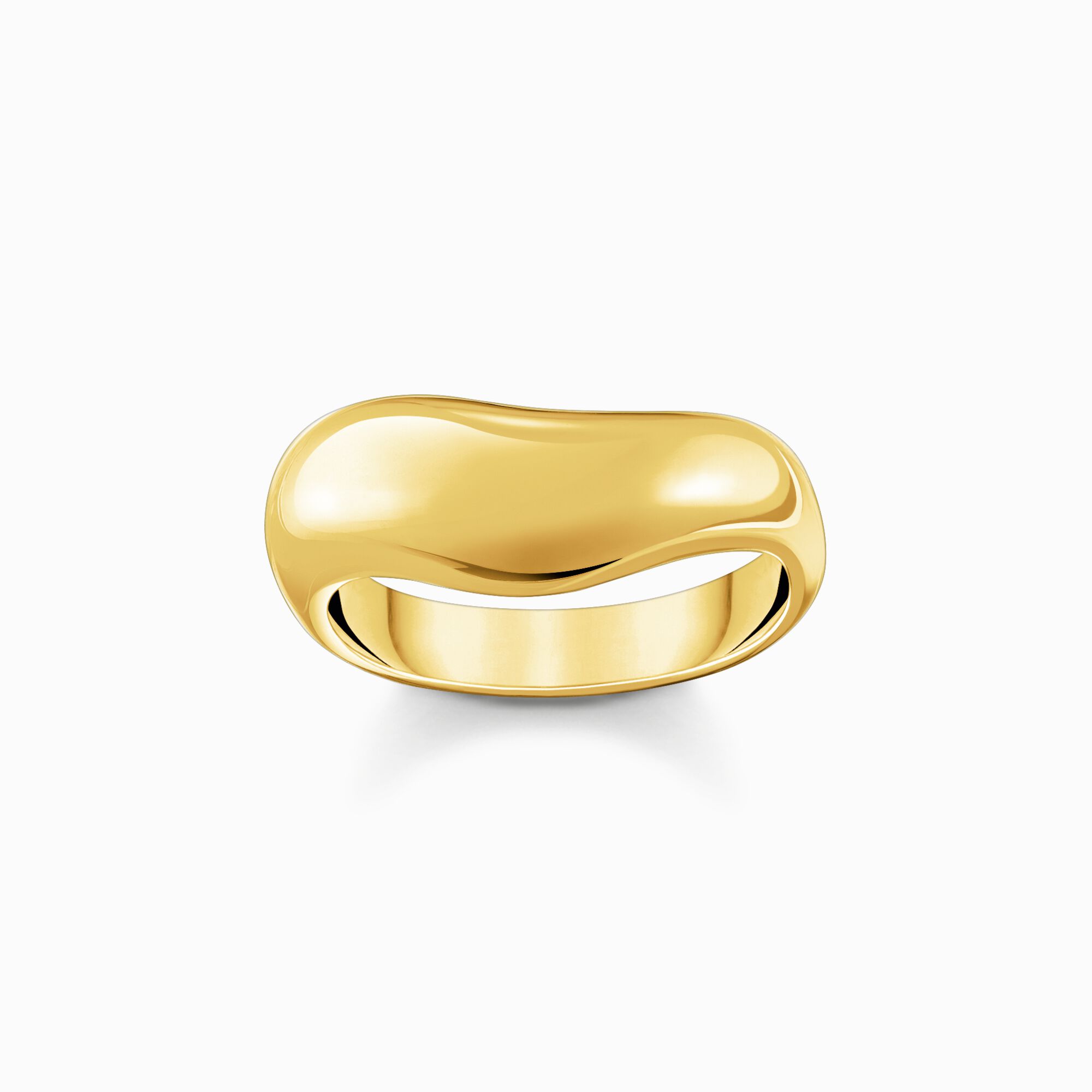 Gold-plated ring in organic shape from the  collection in the THOMAS SABO online store