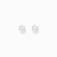 Gold-plated ear studs with white zirconia in brilliant cut from the  collection in the THOMAS SABO online store