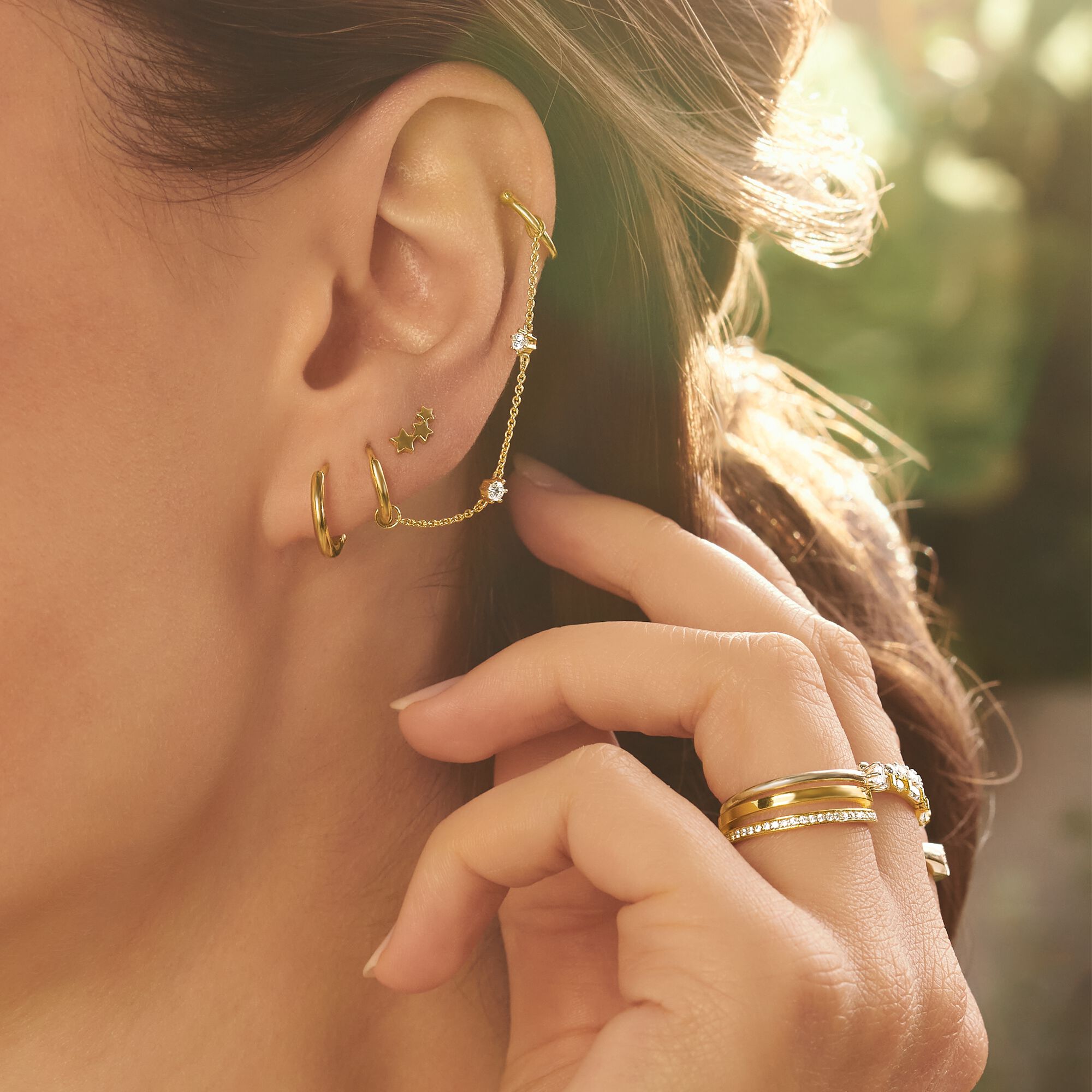 earring ears for Simplicity SABO in gold: THOMAS │ Hoop your