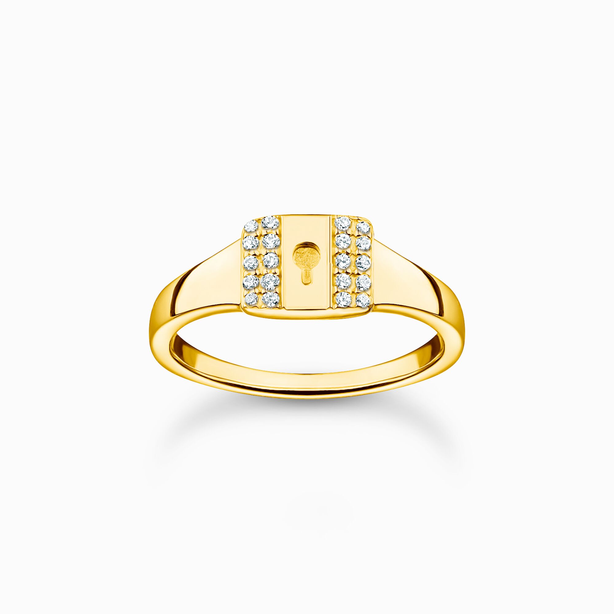 Yellow gold ring in lock | design SABO THOMAS