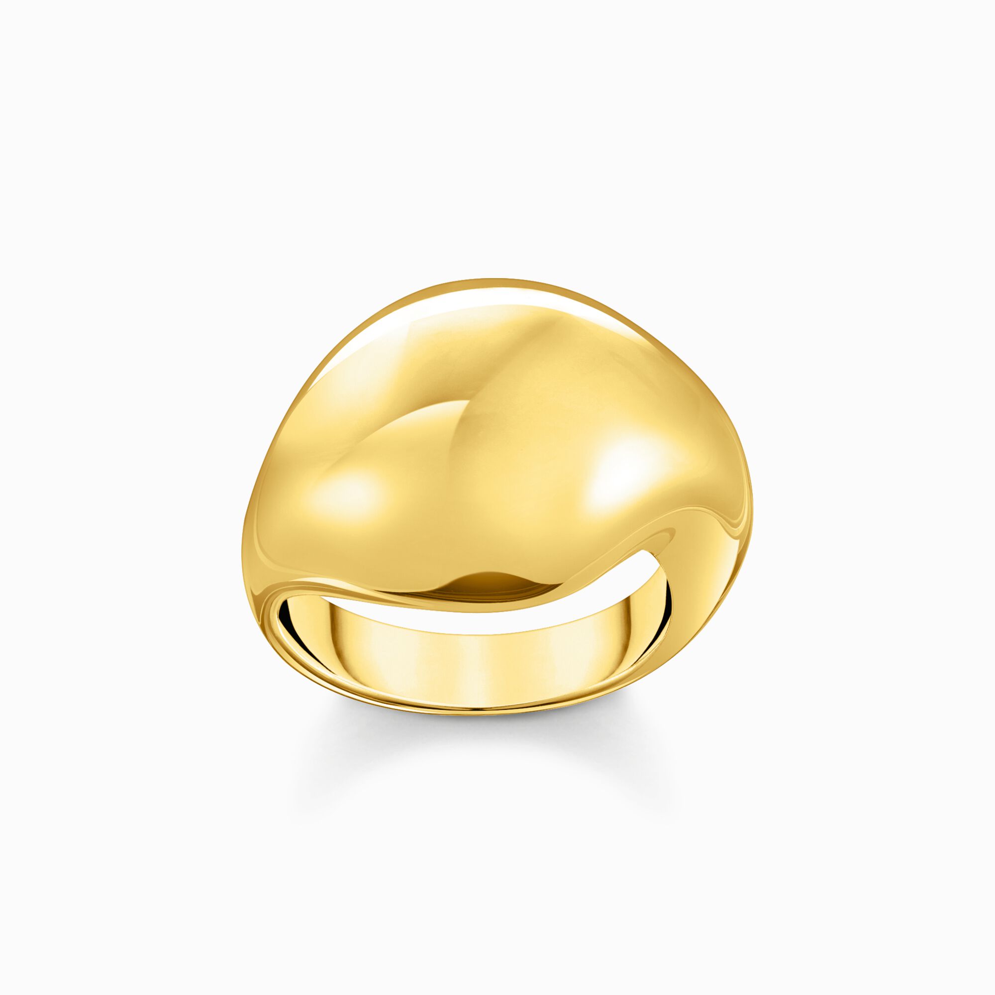 Gold-plated ring in organic drop-shape from the  collection in the THOMAS SABO online store