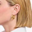 Big gold-plated hoop earrings intertwined design from the  collection in the THOMAS SABO online store