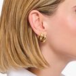 Gold-plated medium-sized hoop earrings in chunky design from the  collection in the THOMAS SABO online store