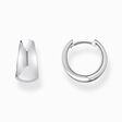 Silver classic hoop earrings in chunky, trapezoidal shape from the  collection in the THOMAS SABO online store