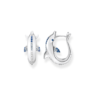 Ear climber: SABO – Silver, stylised THOMAS 3D-effect dolphins