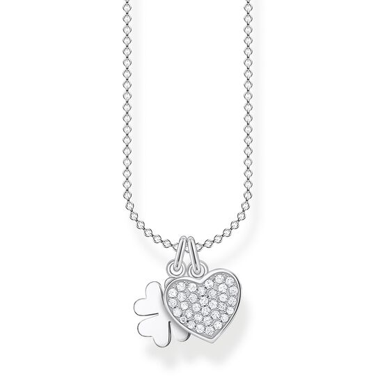 Kette Mit Kleeblatt Herz Sterlingsilber Thomas Sabo