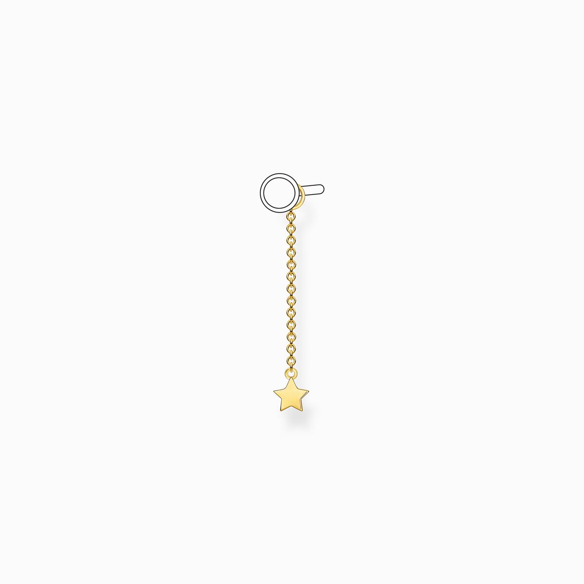 Golden earring pendant with SABO chain – THOMAS