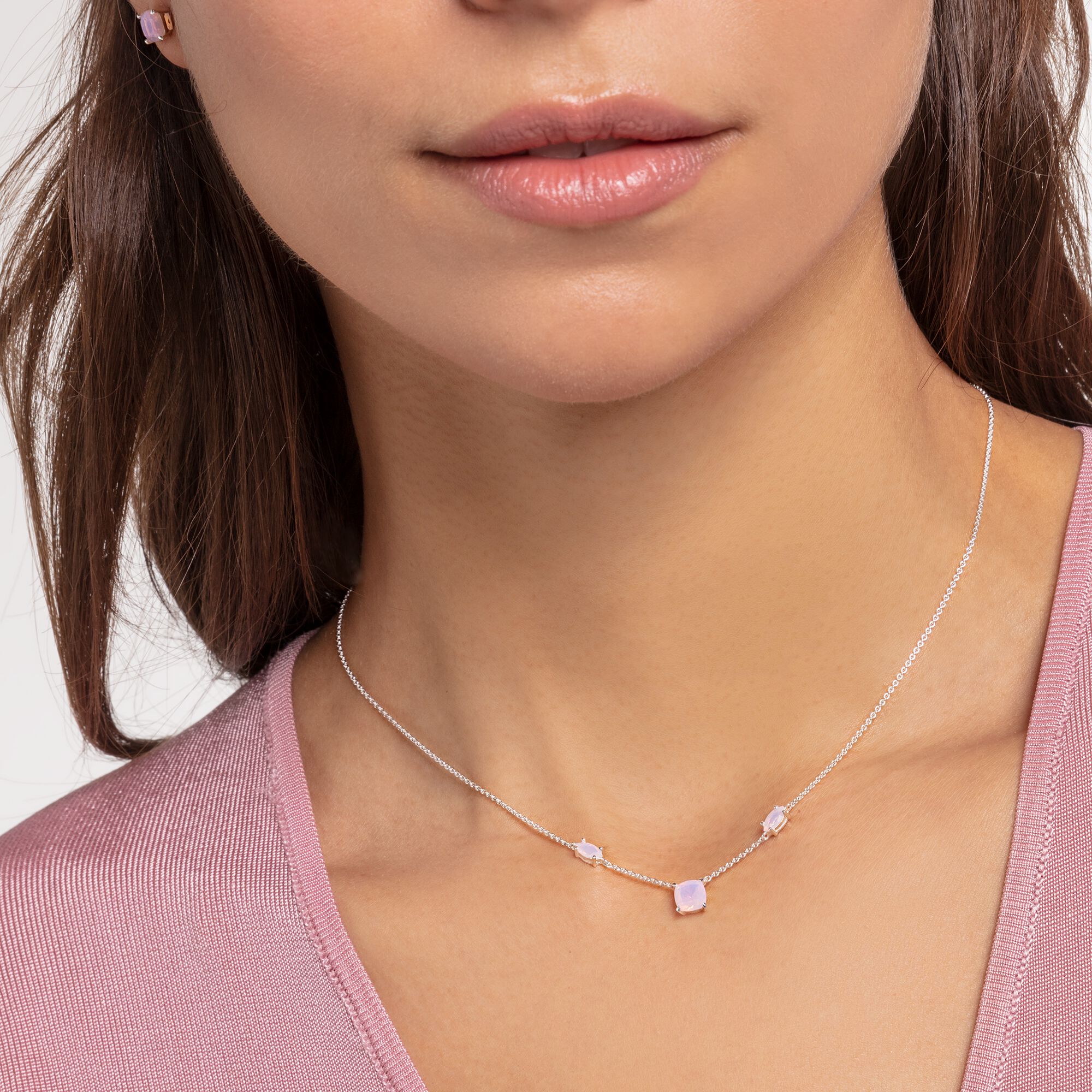 Halskette für Damen mit SABO Opal-Farbeffekt – THOMAS
