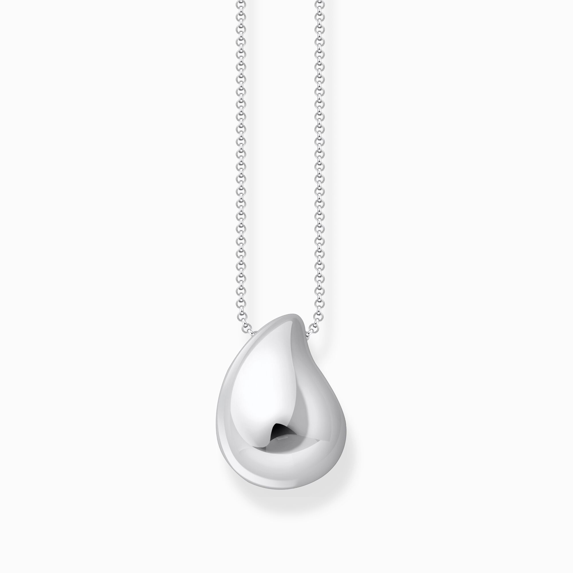 Silver necklace with pendant in organic drop-shape from the  collection in the THOMAS SABO online store