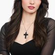 Silver blackened cross pendant with black zirconia from the  collection in the THOMAS SABO online store